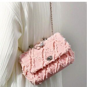 Baby Pink Womens's Original Tassel Crossbody Bag